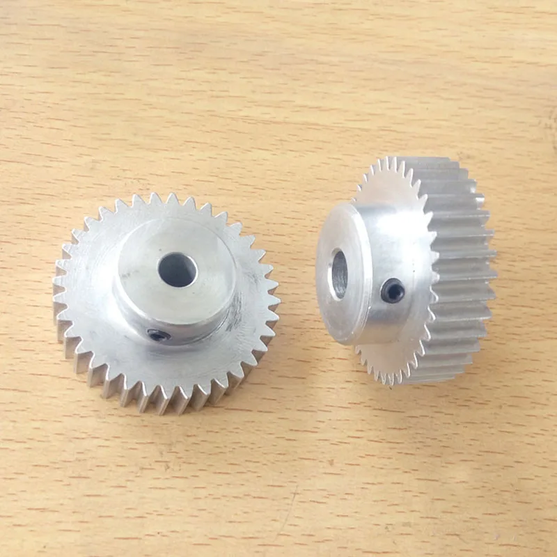 1pc 1Mod 12T-60T Aluminum Alloy Spur Gear 1 Module Motor Gear 12 13 14 15 16 18 20 22 24 25 26 28 30 32 33-60 Teeth Bore 4-16mm