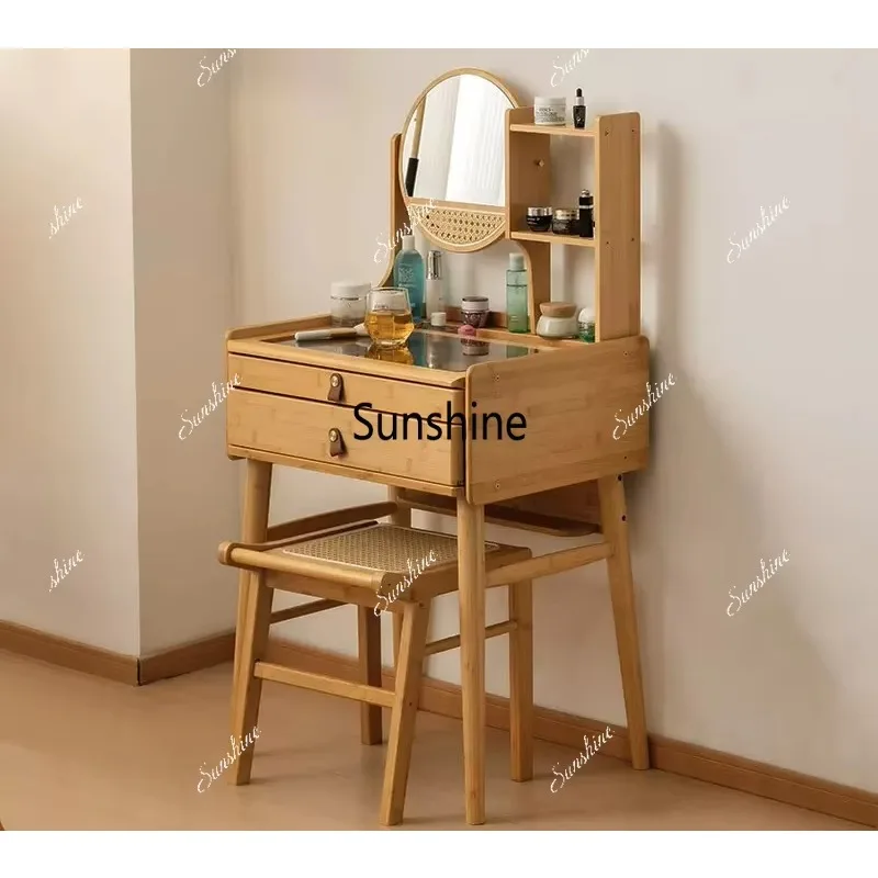Bedroom Modern Simple Bedside Storage Cabinet with StoolTJ
