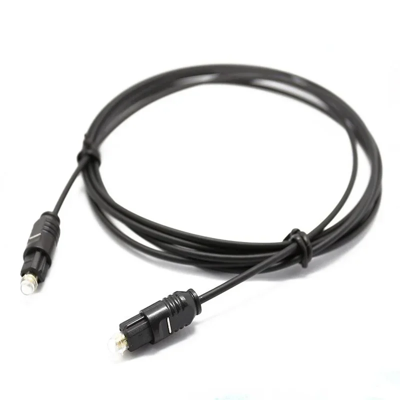 Cable de audio digital de 1m, 2m, 3m para DVD, DVT, MD, cable Toslink de fibra óptica, línea SPDIF negra