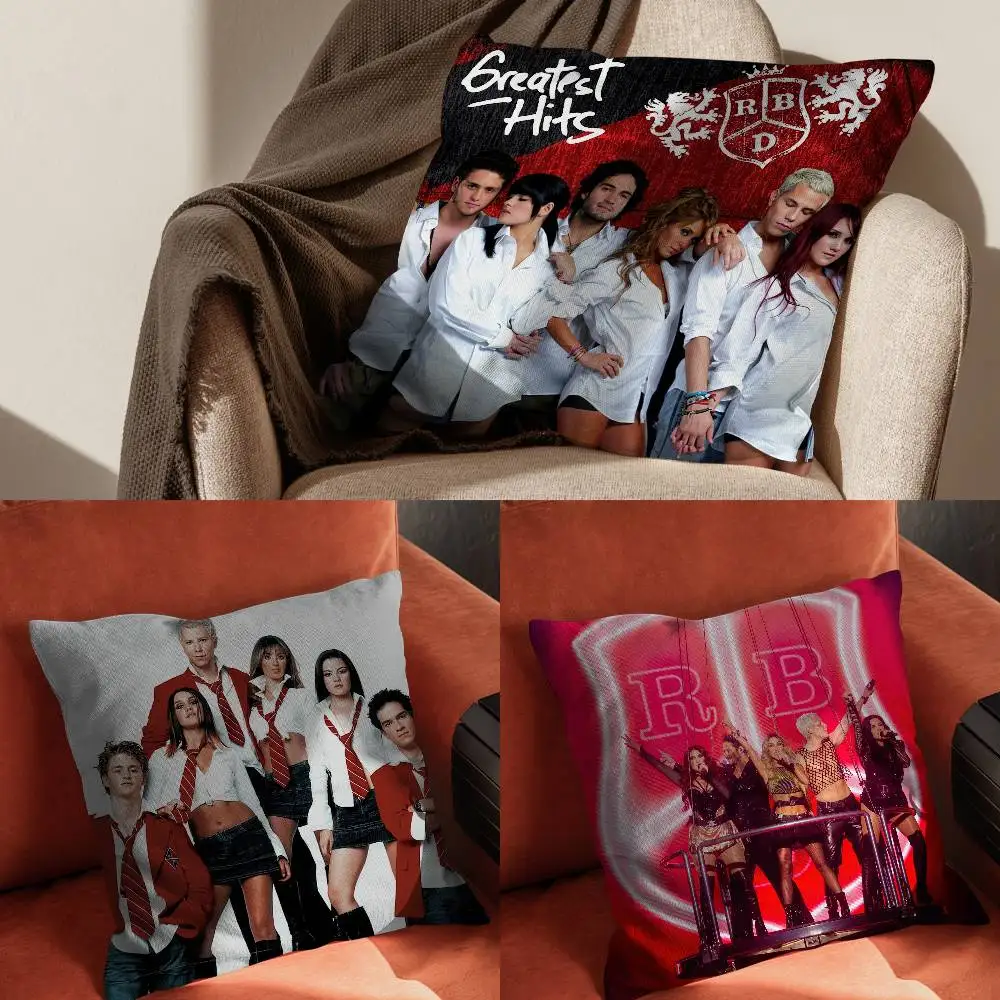 

Band R-RBD RebeldePillowcase For Car Pillows 60x60 Cushions Luxury Double Sided Cover Home And Decoration Sofa 30x30