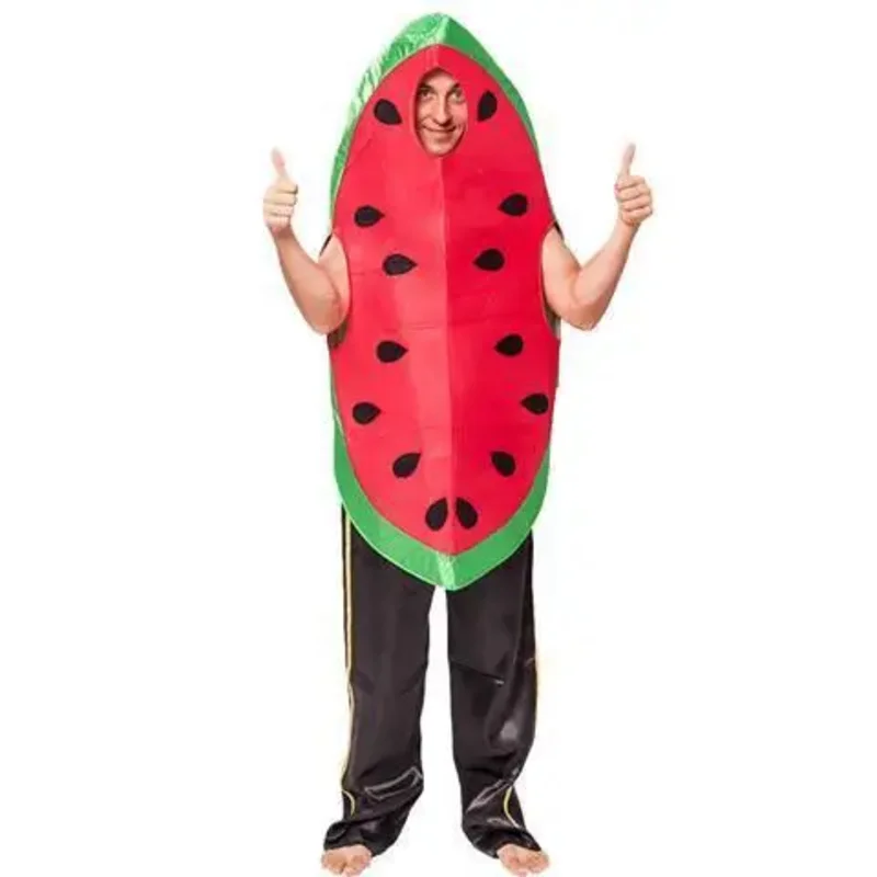 Traje de Dardo Redondo para Homens Adultos, Cosplay, Jogo Engraçado, Pimenta Purim, Melancia, Banana, Barata, Vestido Extravagante, Fato De Esponja, Festa