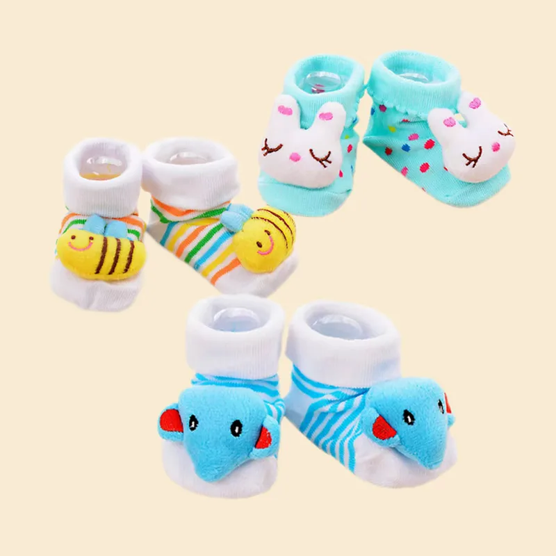 

1/3Pairs Newborn Anti Slip Floor Socks Toddler Cotton Lovely Animal Socks Colorful Cartoon Baby Boys Girls First Walkers Socks