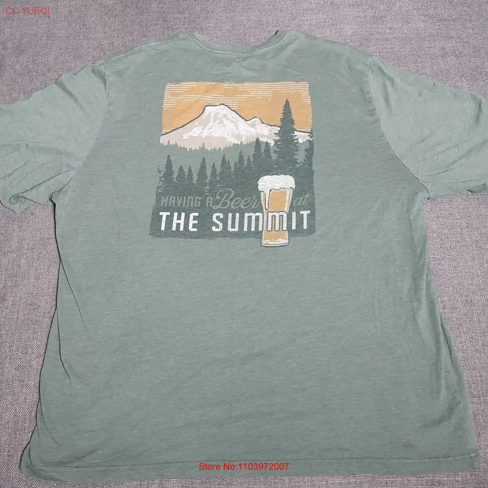 Camiseta Izod Saltwater Relaxed para hombre, talla 2XL, verde, The Summit, estilo vintage, lavada, ropa de diseñador, gráfico versátil, elegante para hombre