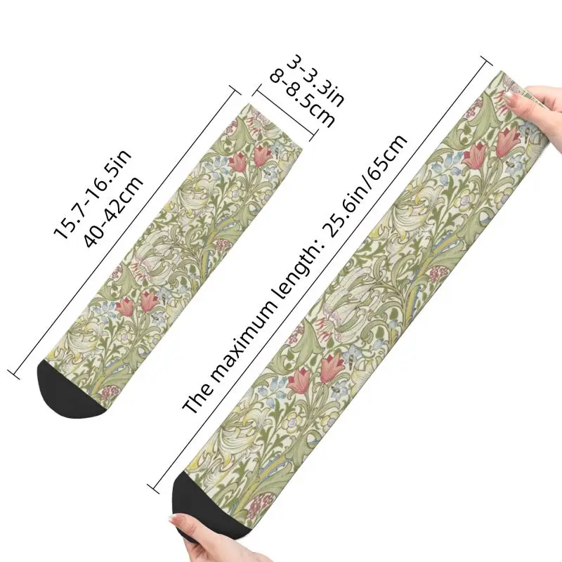 Chaussettes d'équipage à motif floral pour hommes et femmes, impression de mode, instabilité William Art, été, automne, hiver