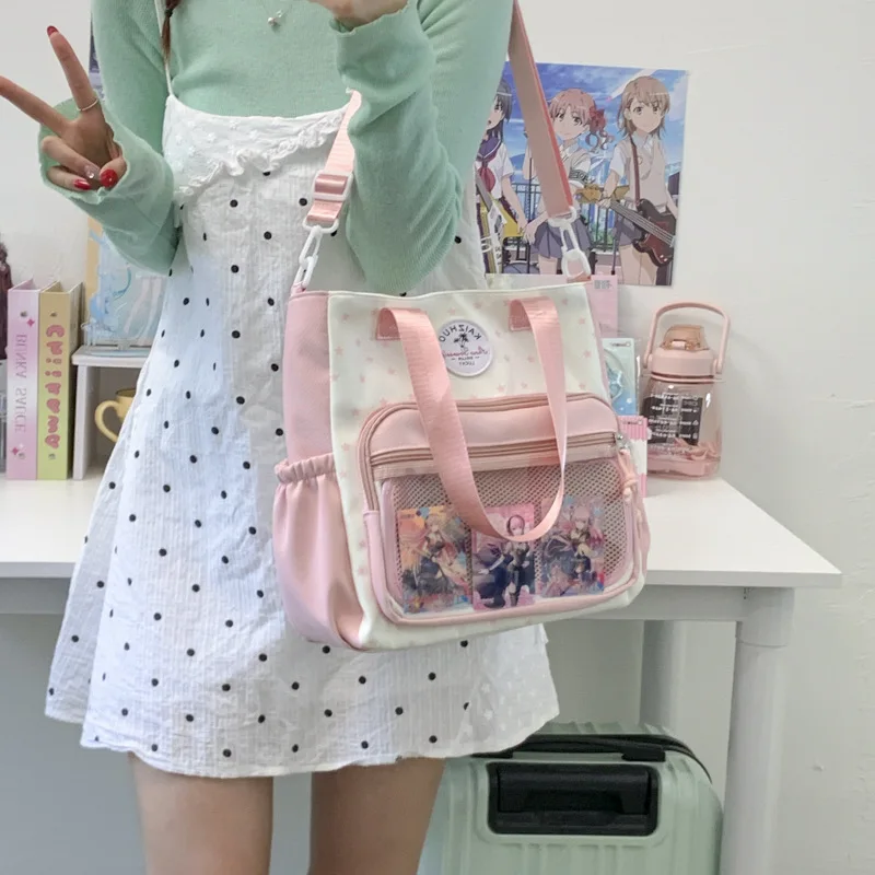 جديد اليومية التنقل عادية نمط Preppy حقيبة يد حقيبة كتف حقائب للنساء اليابانية الطازجة الحلو فتاة لطيف ستار Ulzzang Ita حقيبة #3