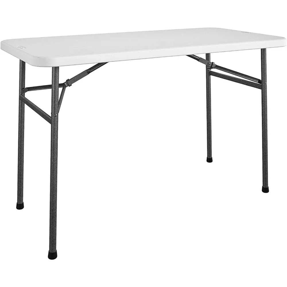 

Outdoor Table, 4 Ft. Straight Folding Utility Table, Indoor & Outdoor, Portable Tailgating & Crafting Table Folding Camp Table