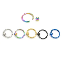 1 Pc Surgical Steel Ball Hoop Earrings Captive Bead Ring BCR Ear Bone Nail Clip Septum Helix Cartilage Body Piercing Jewelry