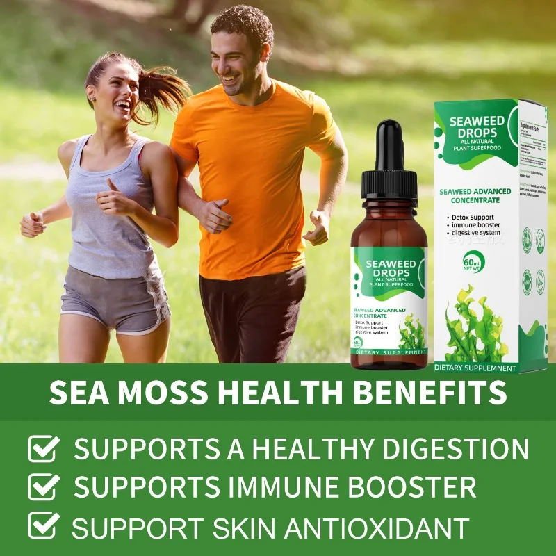 

Seaweed Nori Drops 60ml Natural Dietary Supplement Support Daily Nutrition & Health