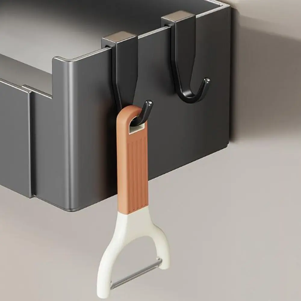 Kohlenstoffstahl Kühlschrank-Magnethalterung, bohrfrei, große Kapazität, seitliches Kühlschrank-Aufbewahrungsregal, wandmontiert, platzsparend