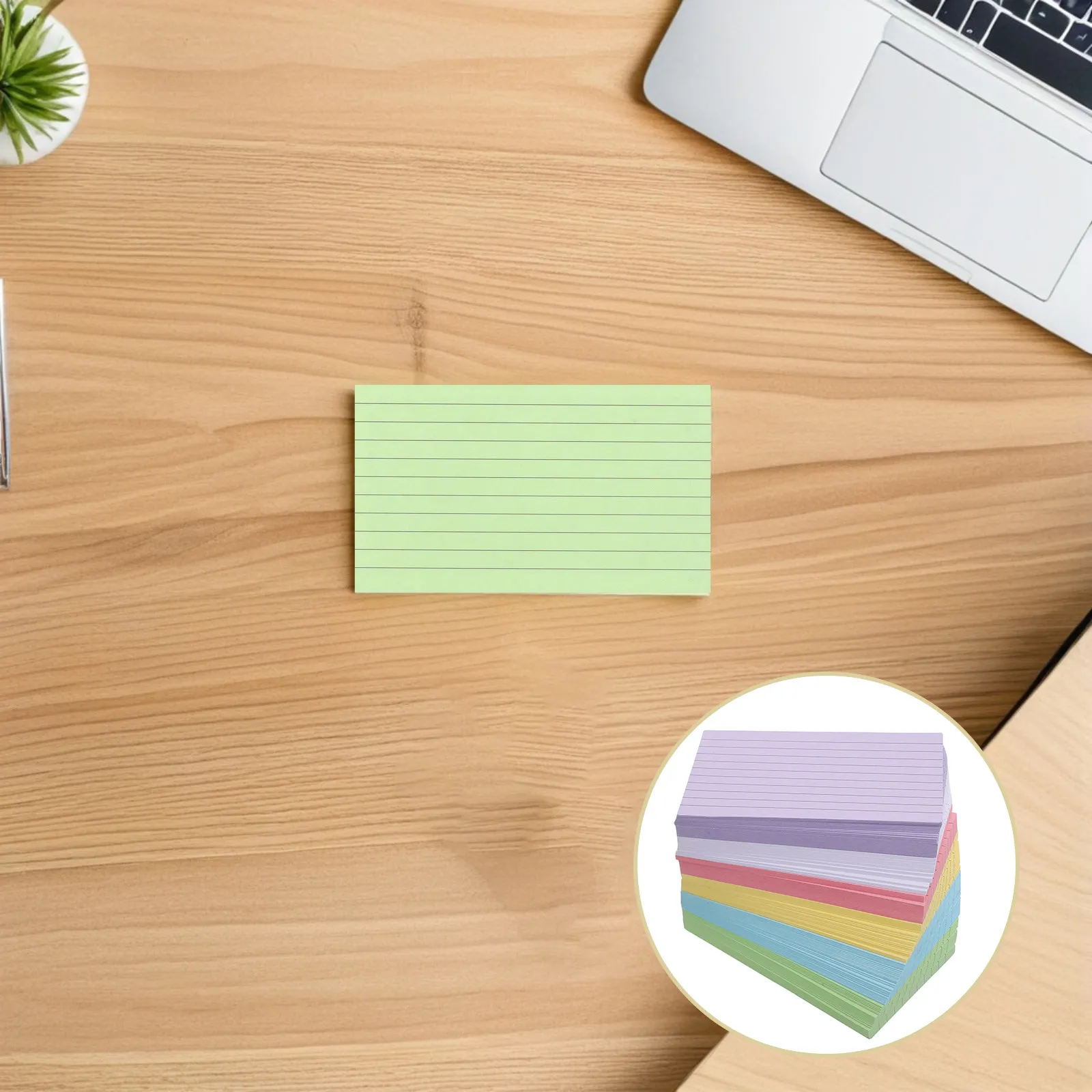 600PCS Colored Blank Index Cards, Heavy-Duty Lined Study Flashcards, Dual-Sided Portable Memory Cards for Students