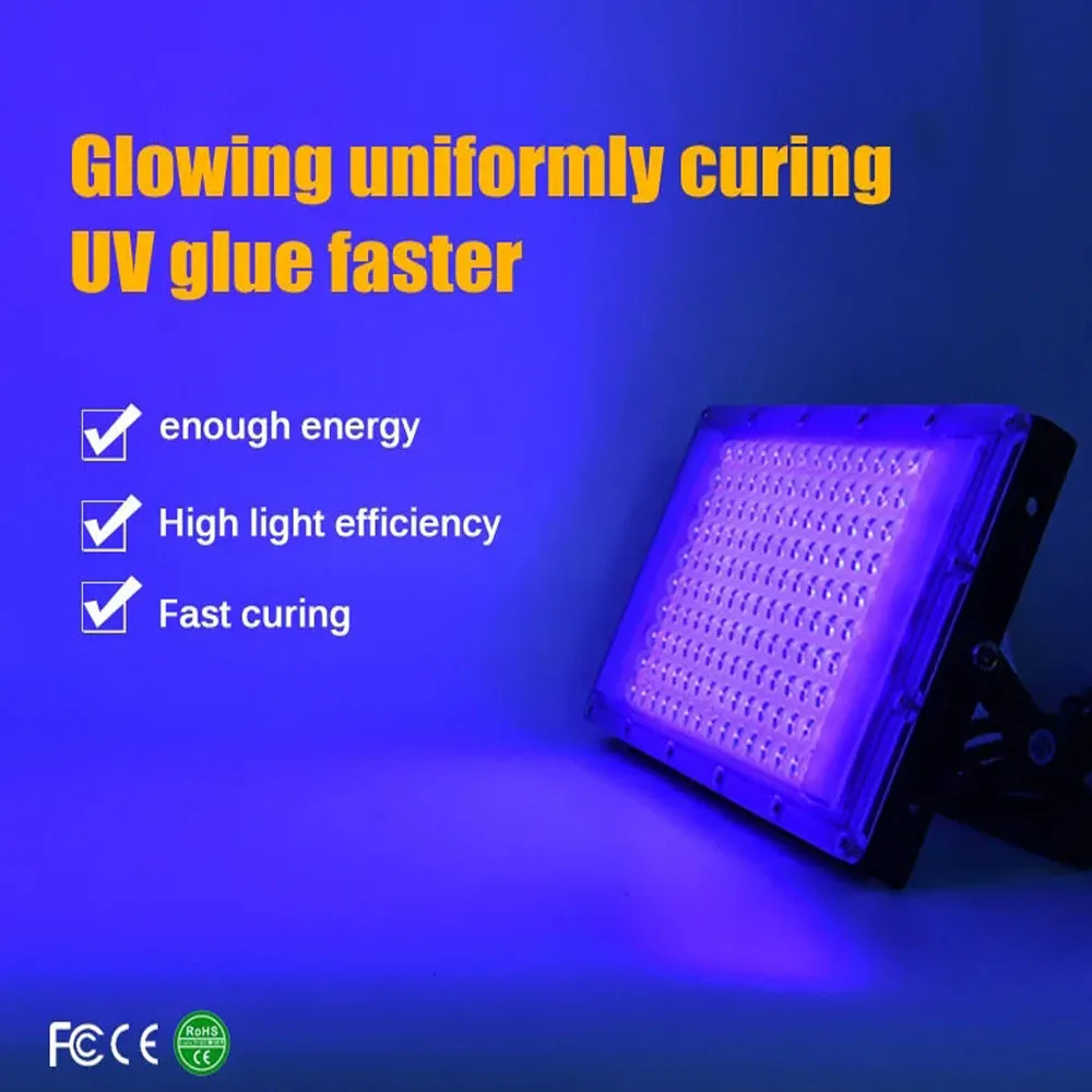 

100W 300W purple light 365nm 395nm 405nm UV curing lamp fluorescent detection lamp shadowless glue curing lamp green oil resin