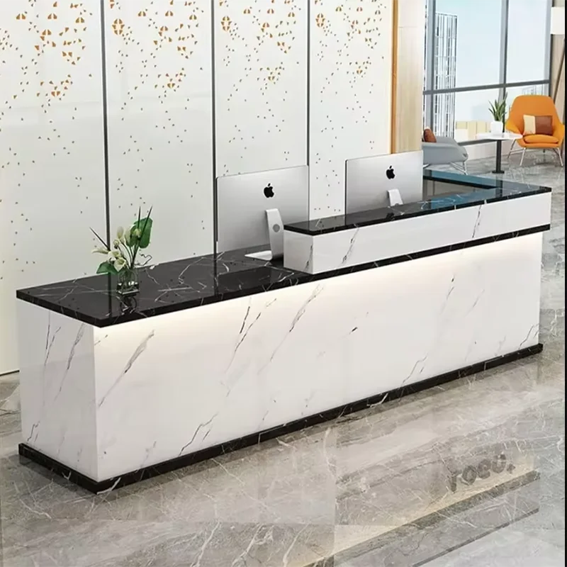 

Reception Bank Modern Luxury Furniture Corner Office Table Atelier Home Bar Counter Mesa Aesthetic Escritorio Promotional Desk