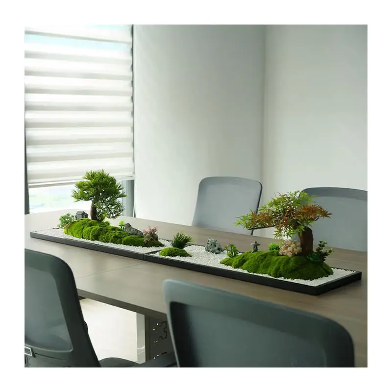Conference table long ornament desktop simulation plant landscaping micro landscape welcome pine decoration