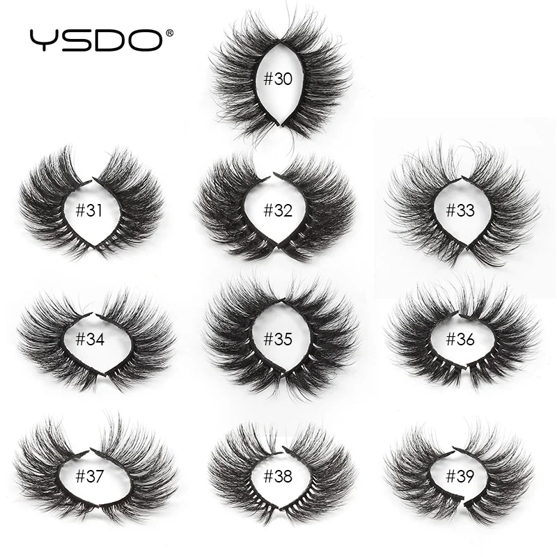 YSDO 3D Mink Eyelashes Pair - Cruelty Free Dramatic False EyeLashes - Fluffy Full Strip Makeup Lashes Faux Cils