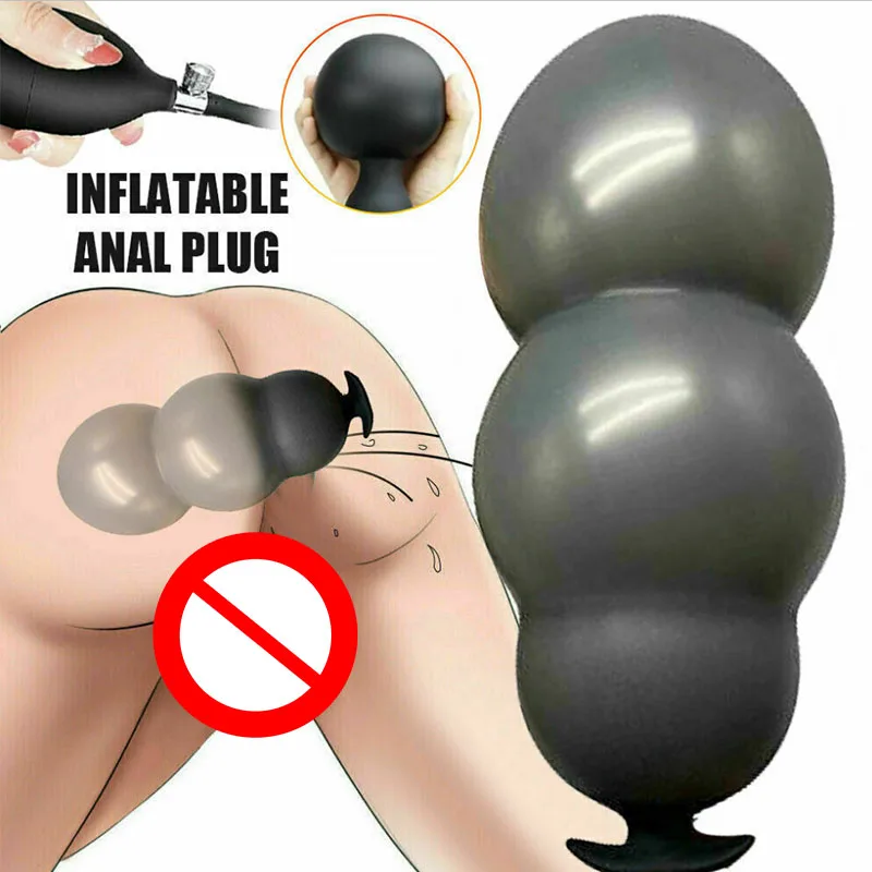 Extra Huge Inflatable Dildo Pump Penis Anal Butt Plug G-spot Stimulator Sex Toys