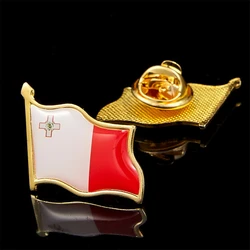 Malta National Flag Badge Patriotism Brooch Waving Lapel Pin Clothes Backpack Accessories