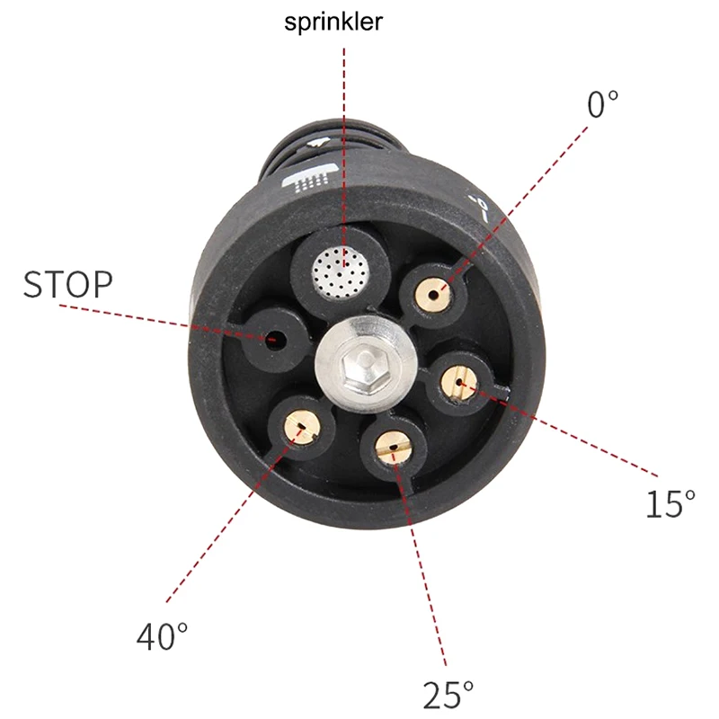 6 in 1 Adjustable Nozzle for 1/4 inch Quick Connect Male Adapter 3600psi High Pressure Washer Cleaner Water Gun Parts