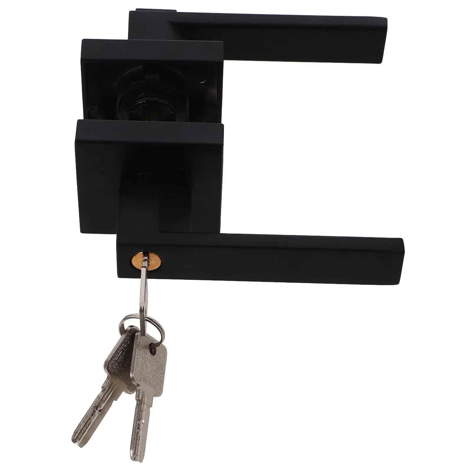 

Black Privacy Door Lock Handle Matte Aluminum Knob for Bedroom Bathroom Interior Doors Enhanced Security Universal Design Door