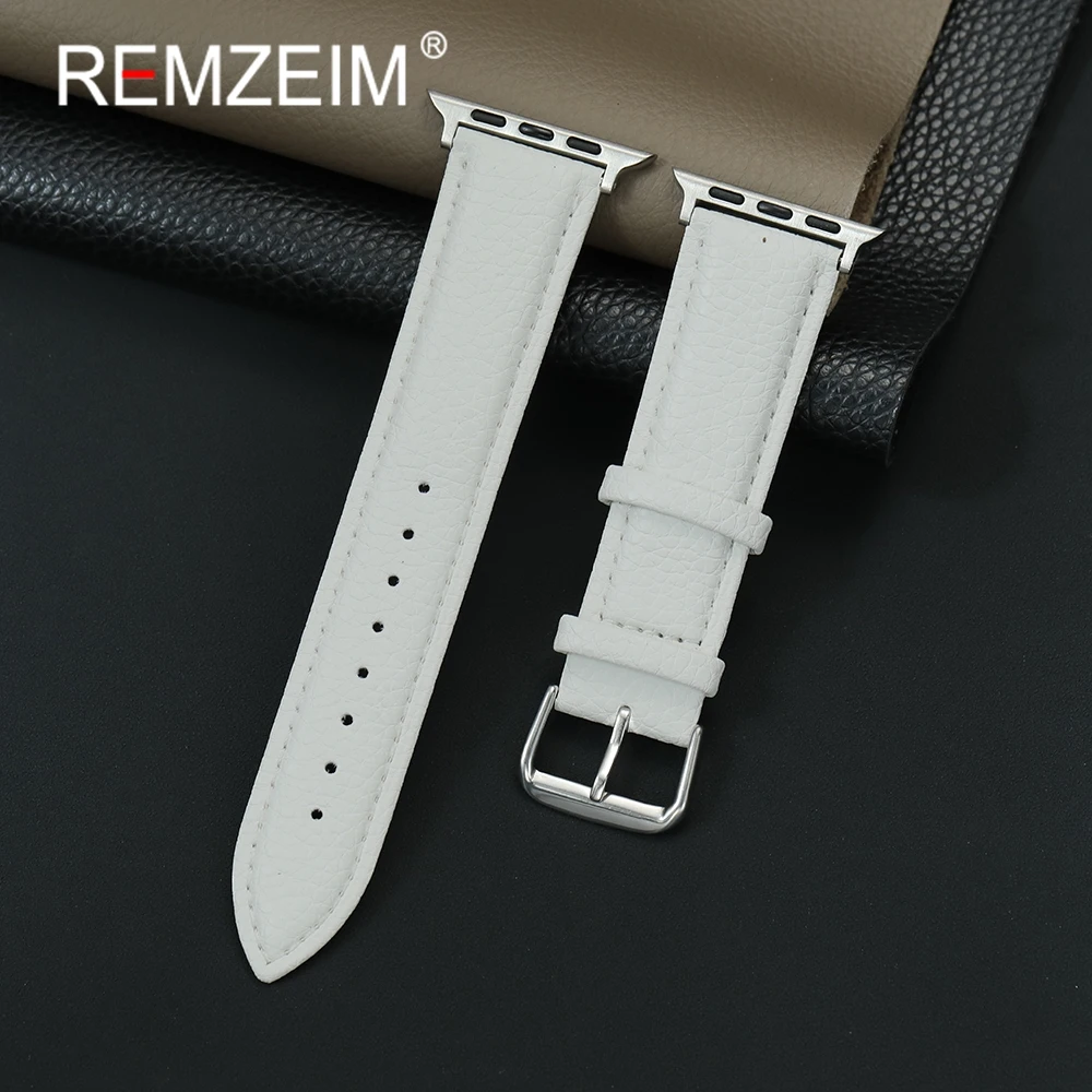 حزام ساعة من الجلد الصناعي للرجال والنساء لساعة أبل 1-10 Ultra SE 2 حزام ساعة ذكية لساعة Iwatch 38 40 41 42 44 45 46 49 مللي متر #3