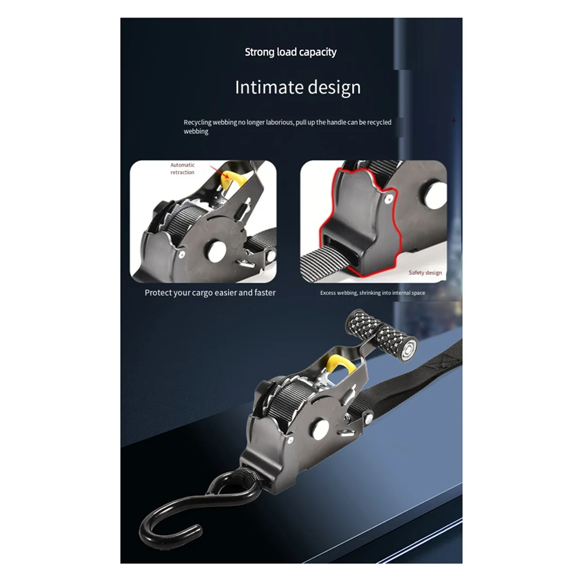 Correia de catraca automática retrátil, fita adesiva automática, correias de bagagem de conveniência, cintos para motocicletas