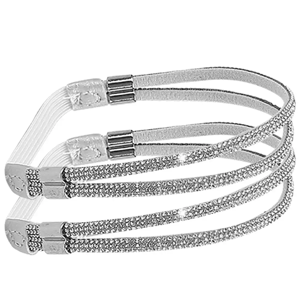 

Съемные ремешки на щиколотке, серебряные эластичные женские шнурки на высоком каблуке с защитой от падения, сменные регулируемые аксессуары для обуви