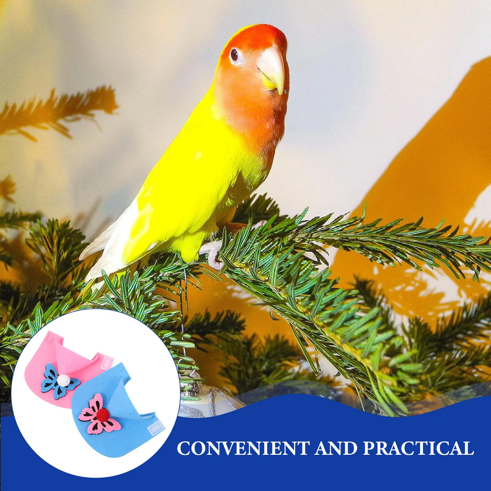 2 Piezas de Adorable Capa para Loros con Temática Navideña, Ropa Cálida de Fieltro para Aves en Salidas de Invierno, Disfraz Universal para Loros, Ninfas y Periquitos