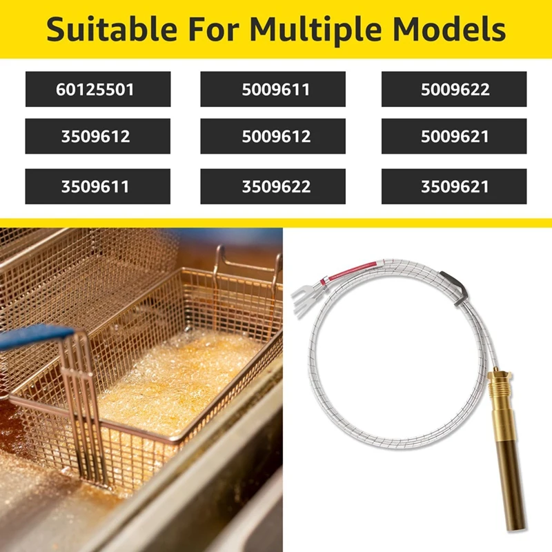 35" Thermopile Generates 750 Millivolt Thermopile Generators Assemblies Gas Fryer Cluster Thermocouple Fryer Parts