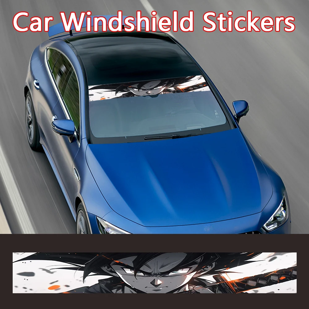 Autocollants de pare-brise de voiture Cool Anime, autocollants décoratifs pour pare-brise avant et arrière, équipement arrière