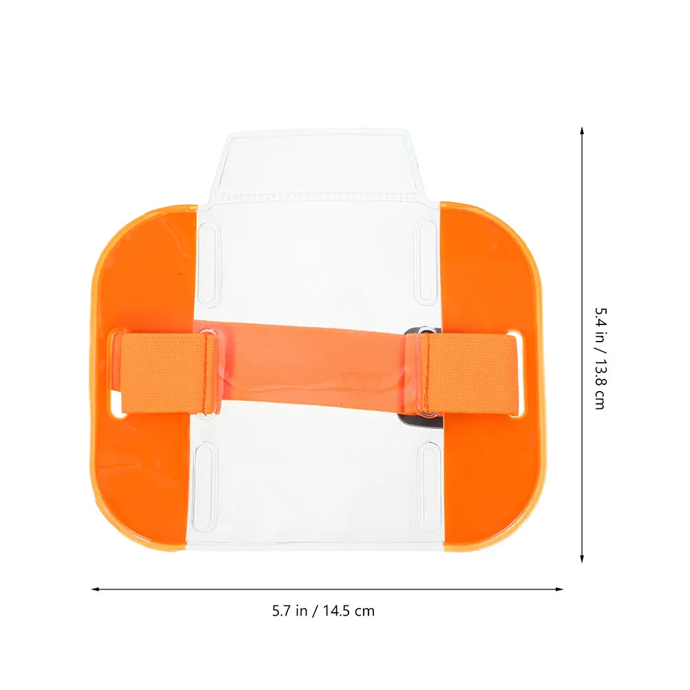 3Pcs Elastic Arm Badge Holder Clear Material Nylon PVC Strong Wear Resistant Id Card Armband for Office Security Airport Subway
