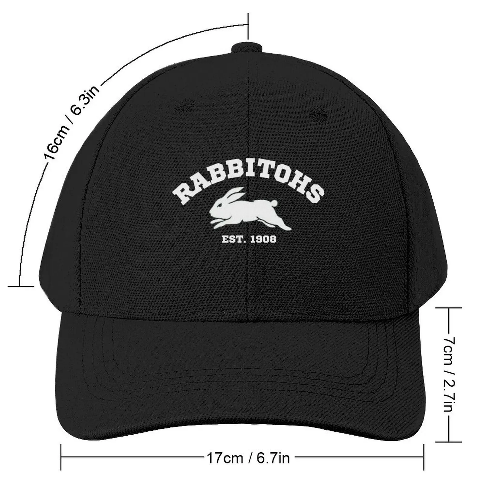 Rabbitohs Est. 1908 College Style Baseball Cap Hat Man Luxury New Hat For Girls Men's