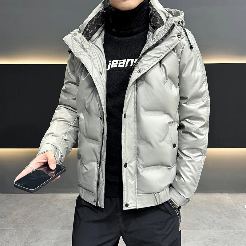 Winter Men White Duck Down Jacket Snow Parka High Quality Casual Thicken Warm Coat Overcoat Windbreaker Hooded Parkas