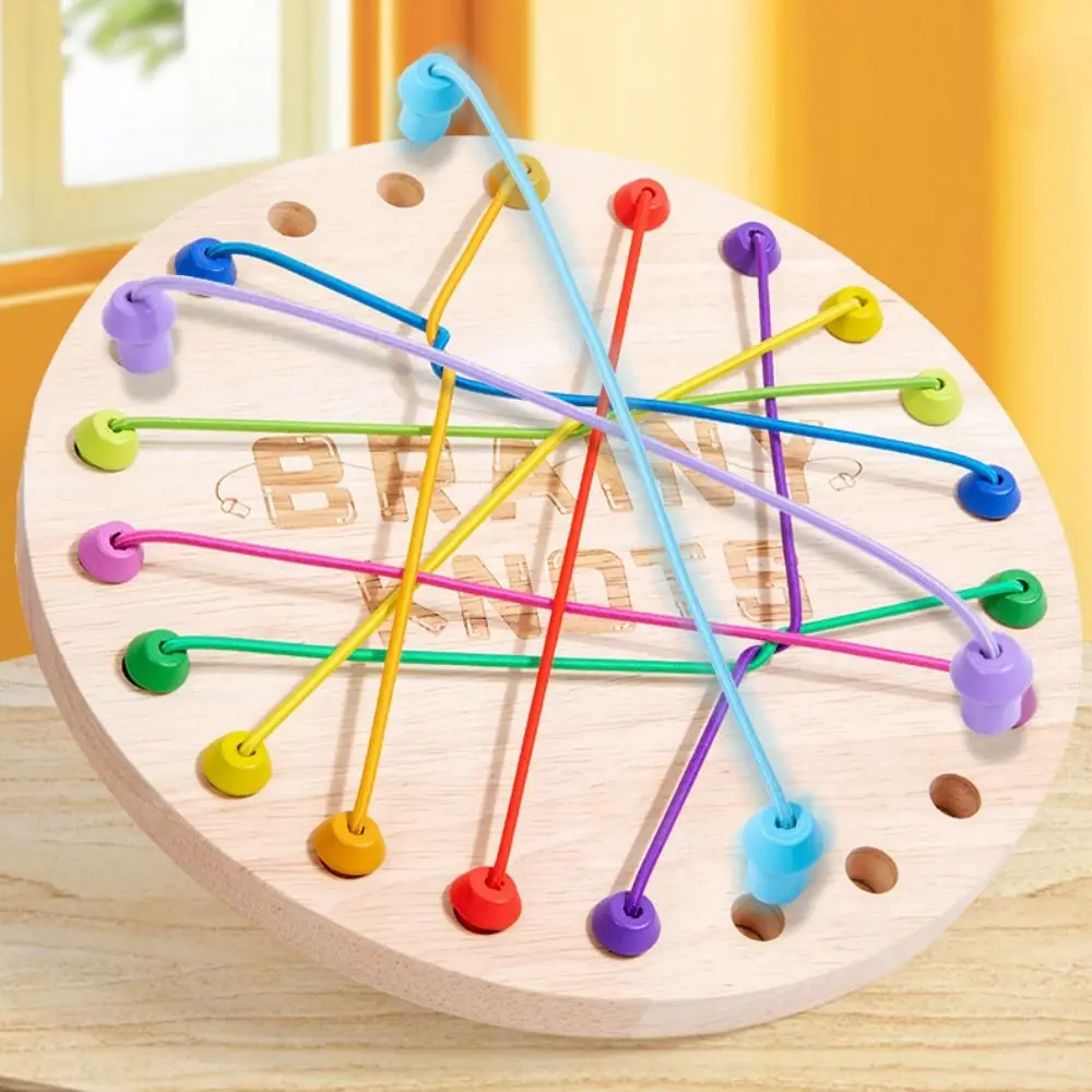 Logical Thinking Kid Rope Knots Game Color Learning Twisted Connected Line Rope Untangling Toy Learning Cartoon