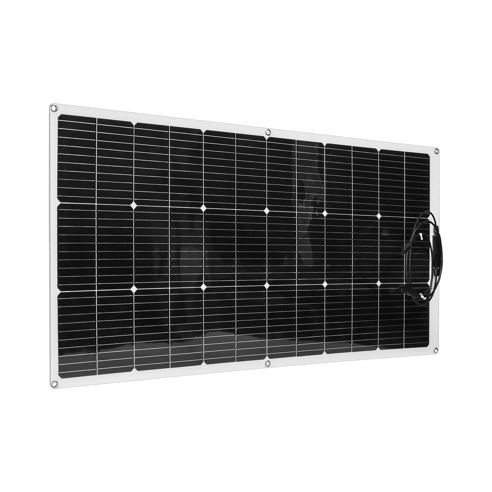 GGJ Flexible Solar Panel 100W 120W with PV Connector Watperproof Module Cell for 12V System Camping Campervan Boat Home PV 18V