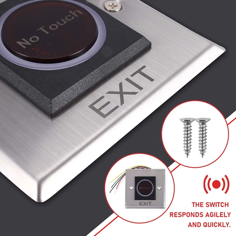 Infrared Sensor Switch No Contact Contactless Switches Door Release Exit Button With LED Indication