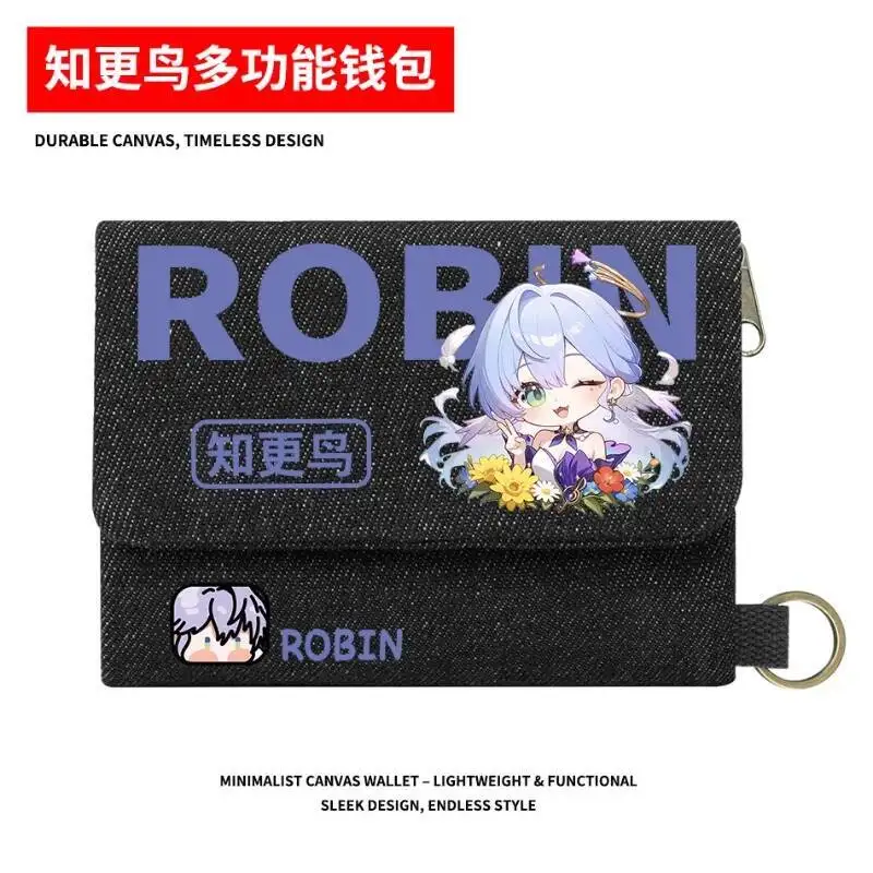

Anime Game Honkai: Star Rail Cos Robin Unisex 2025 Multifunctional 13X10cm Student Folding Wallet Present
