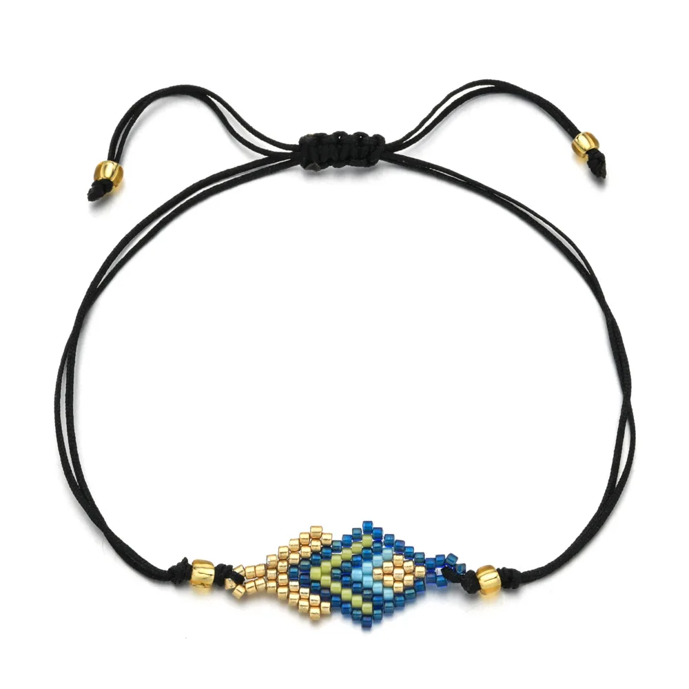 

Браслет из бисера Геометрический режим Богемия Креатив Ручное плетение Стрела Регулируемый женский тренд Простой браслет из рисовых бусин