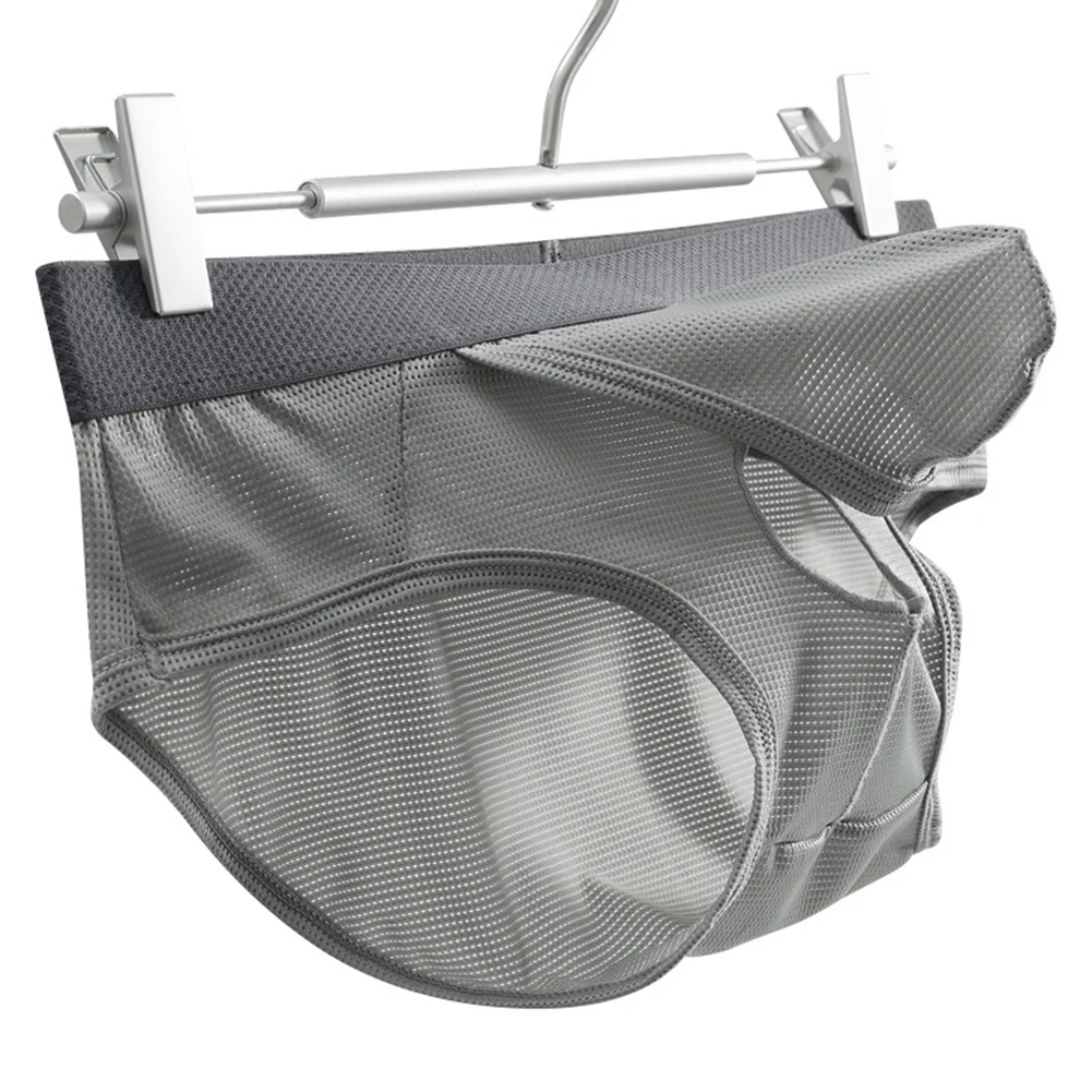 

Men's Panties Ice Silk Briefs Open Bulge Pouch Underwear Breathable Lingerie Seamless Underpants Quick Dry Trunks Knickers