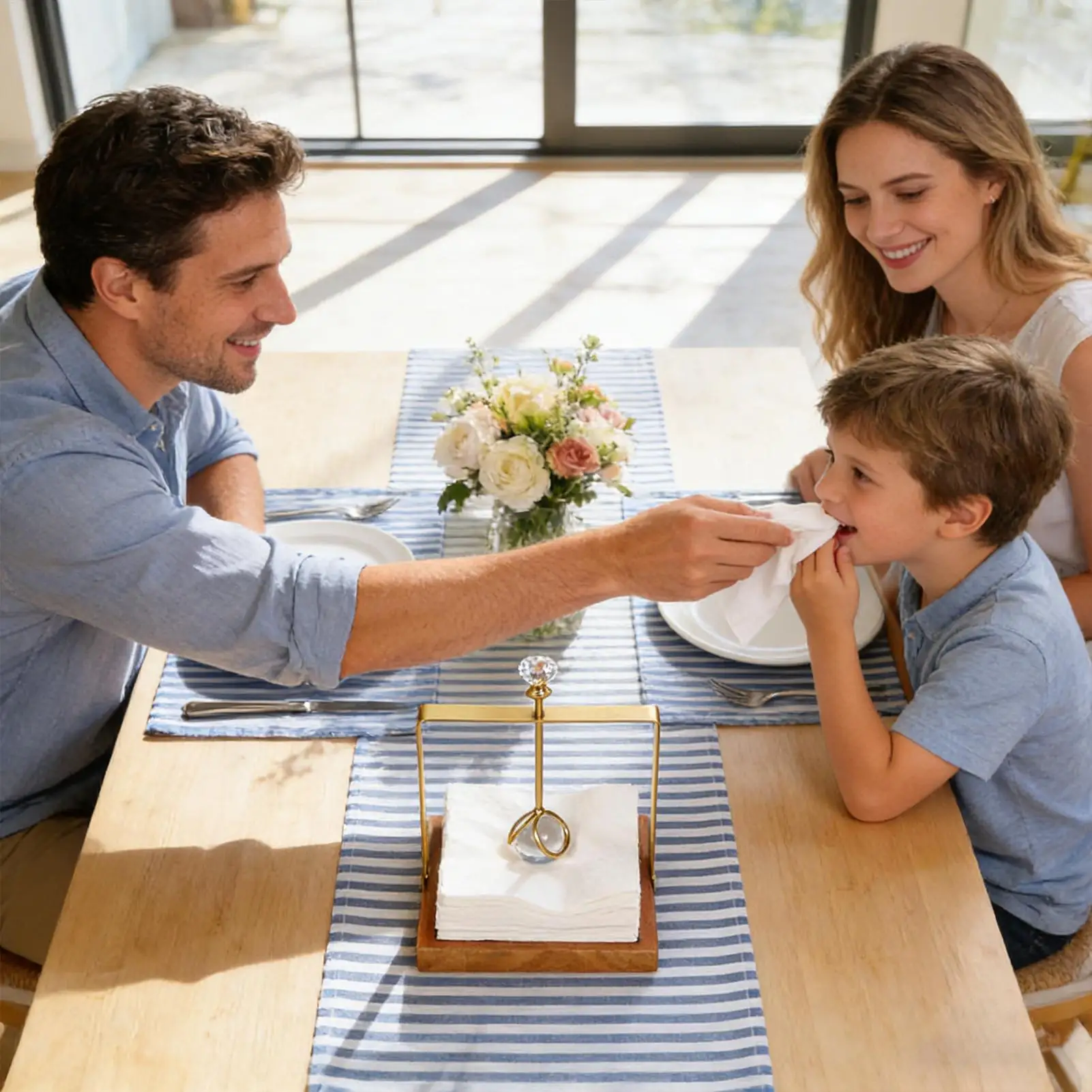 

Table Napkin Holder Standing Vertical Paper Dispenser Elegant Napkin Storage For Bathroom Tabletop Kitchen Farmhouse Dining