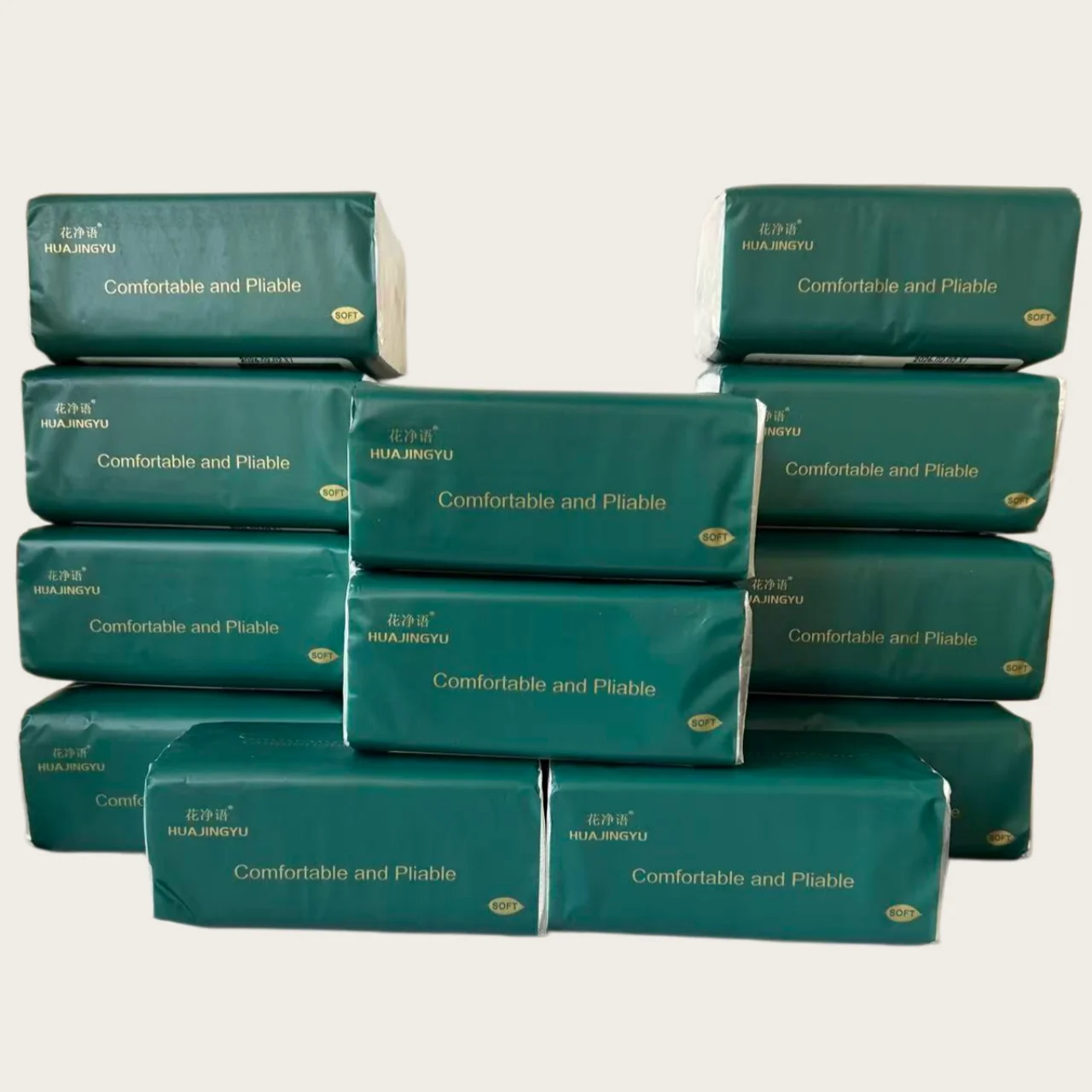 1 Pack, 300 Large Capacity 4-Layer Thick Embossed Napkins, Highly Absorbent and Durable, Home, Travel, Office and Dormitory Use