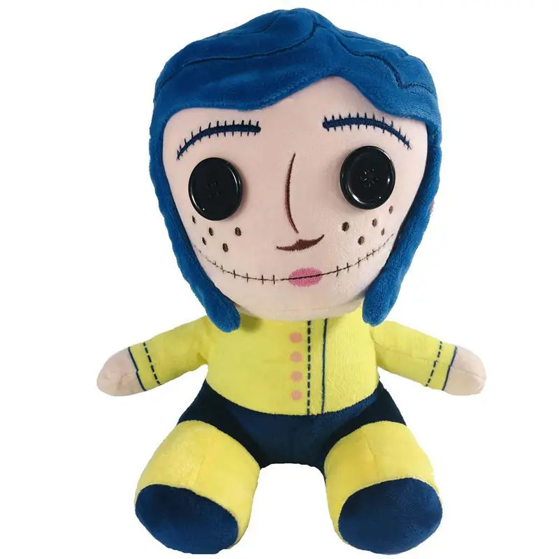 25cm Coraline Plush Stuffed Doll Toy Cartoon Figure Soft Pillow Cute Collection Dolls Kawaii Ornament Kids Toys Birthday Gift