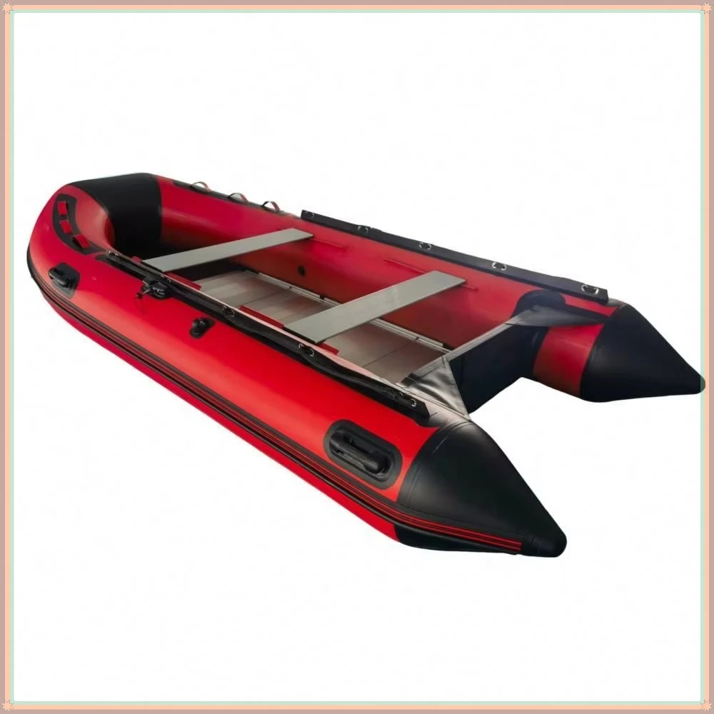 14ft Extra Heavy Duty PVC Inflatable Kaboat High Speed Water Vessel For Outdoor River Lake Hunting Fishing