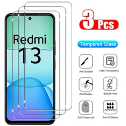 3Pcs Tempered Glass For Xiaomi Redmi 13 13C 12C 10C 9C 8 HD Screen Protector For Redmi Note 13 12 11 Pro 5G 13 12S 11S 10S 9S