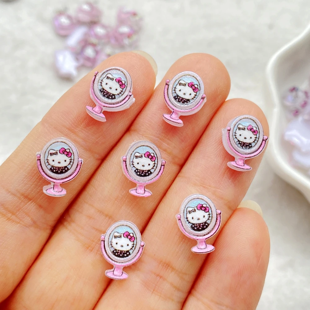 50Pcs Mixed Resin Kitten makeup mirror, camera, book Charms Rhinestones DIY Craft For Nail 3D Decorations Jewelry - view 6