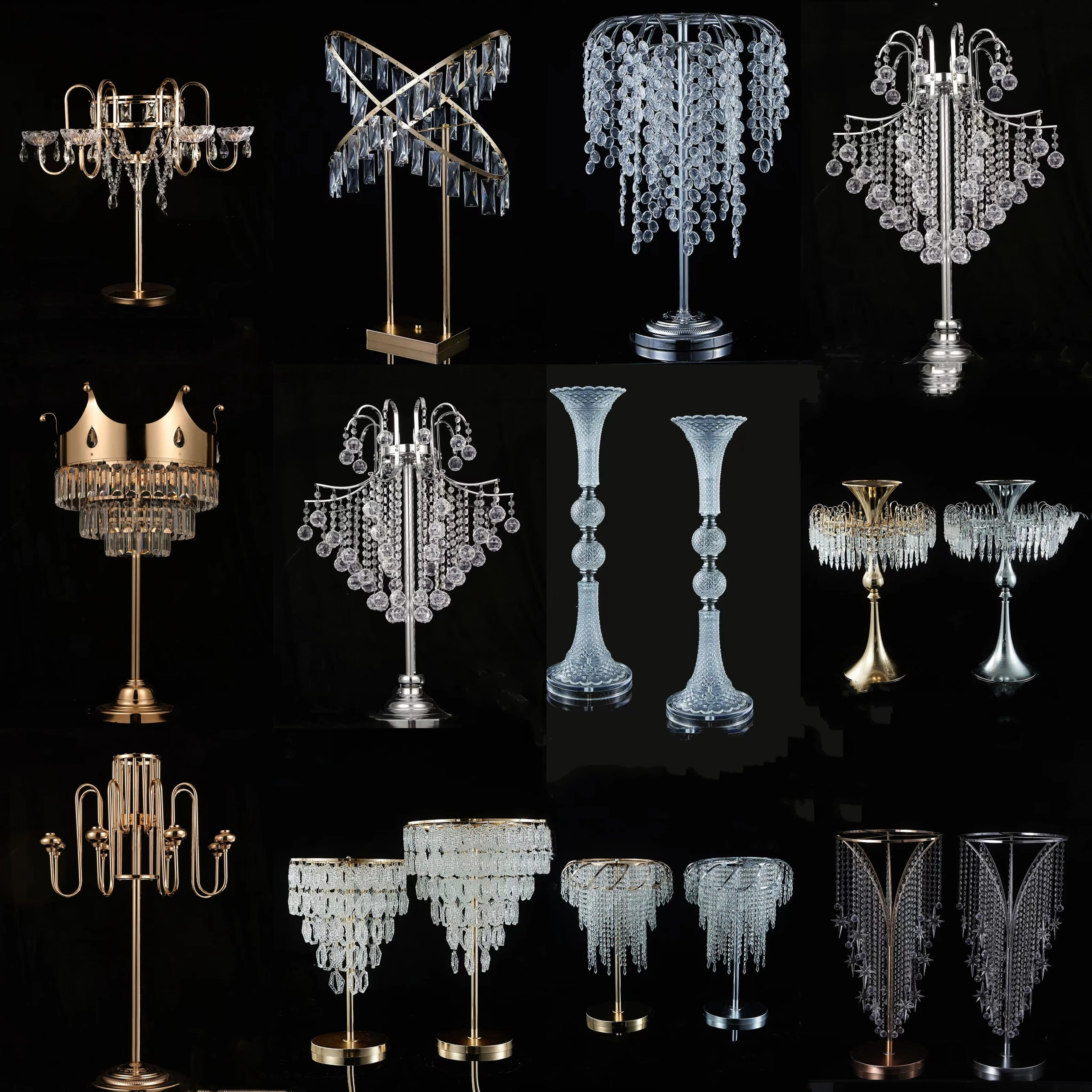 

Wedding props acrylic ice bar table flower device wedding hall tabletop flower arrangement decorative wrought iron ornament