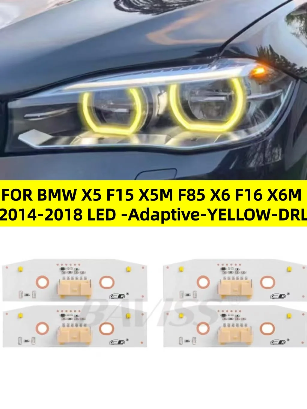 

Лимонно-желтый автомобильный грижой DRL чип ангельские глазки модификация света фары чип балласта для BMW X5 X6 F15 F16 14-19 светодиодный-адаптивный