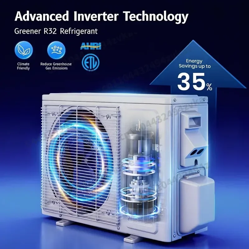 2026 hot sale 18000 BTU Inverter Mini Split AC Heating System 220V Ductless Air Conditioner with Heat Pump Pre-Charged Custom