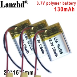 501520 polymer lithium battery 130MAH 3.7V For smart wearable Bluetooth headset and other digital