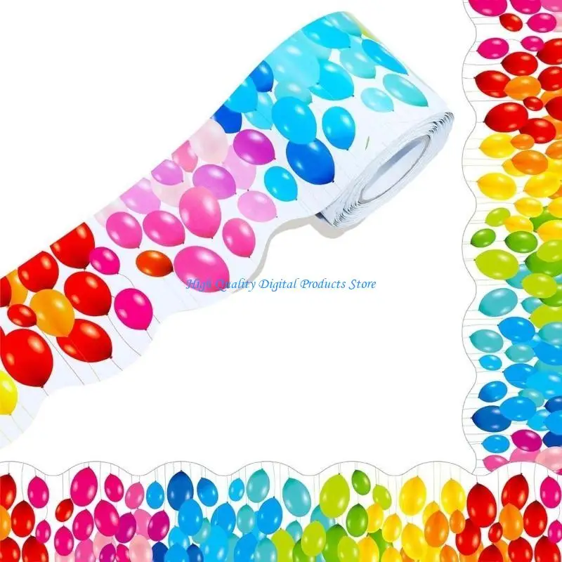 

U2JE Colorful Dot Border Trim Bulletin Border Classroom Decors Border Adhesive Bulletin Board Border Trim Bulletin Border