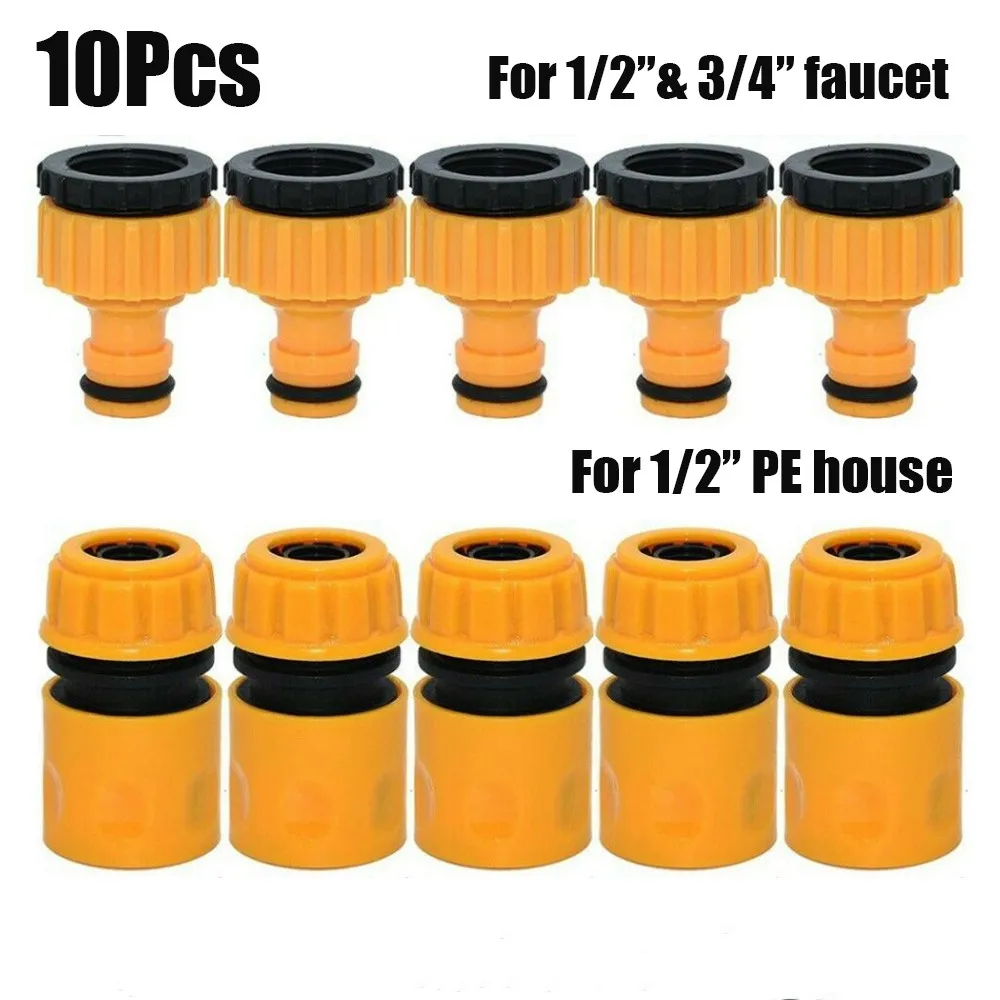 

10pcs Set Garden Car Water Hose Pipe Tap Adapter Connector&Fitting/Hosepipe Watering & Irrigation Garden Water Connectors