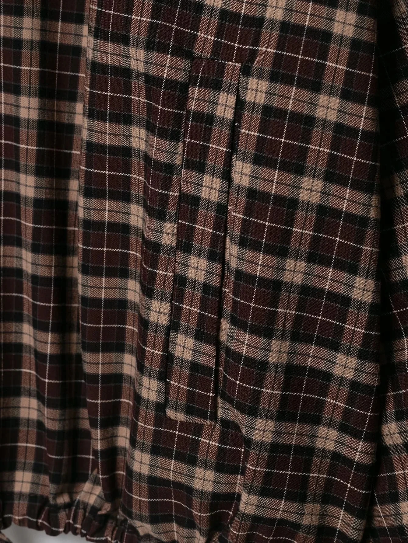 KONDALA Lässiger Chic Damenanzug, Karierter Stehkragen, Langarm, Reißverschluss, Kurzer Mantel, Faltenrock, Shorts, Mode 2026 Herbst-Urlaubsset – Detail 11